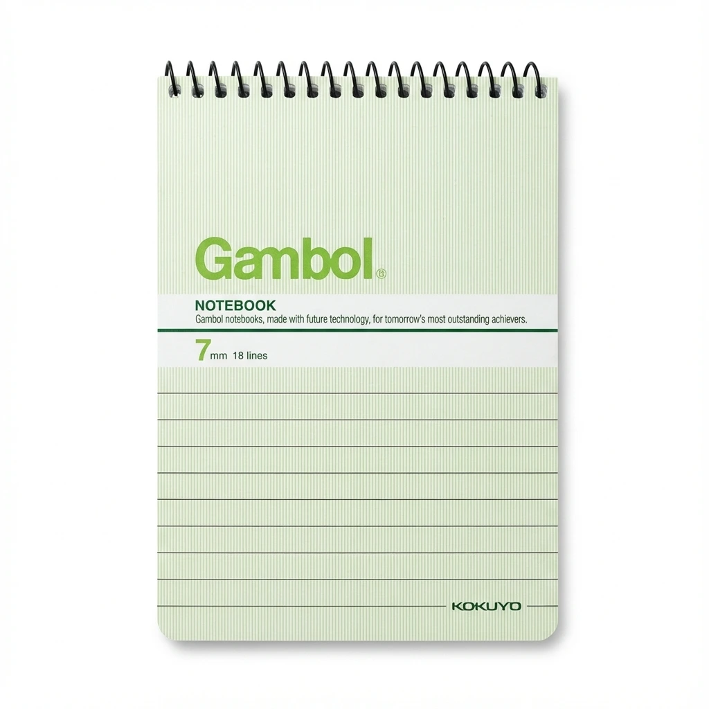 Gambol notebook on white background