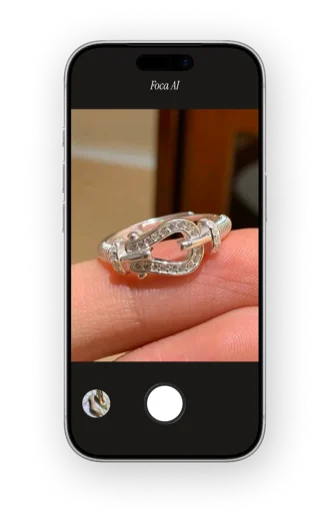 Original jewelry photo taken with phone before Foca AI processing