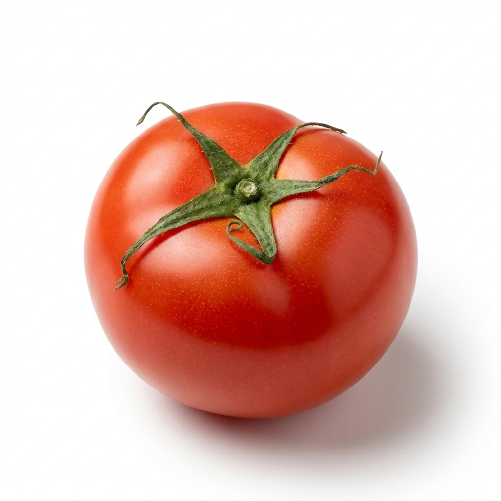 Fresh tomato on white background